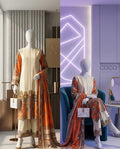 Printed Arabic Lawn 3 Piece Suit