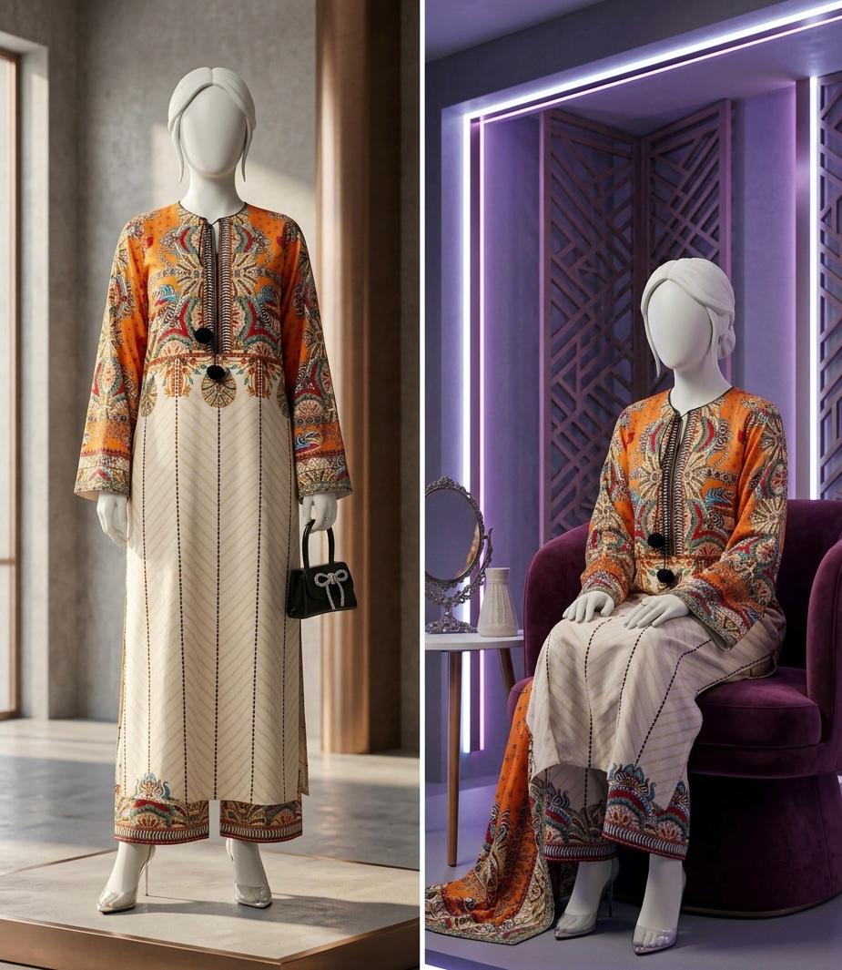 Vibrant Digital Print Cotton 2 Piece Set