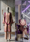 Peach Printed Lawn 2 Piece Suit